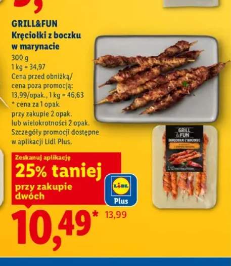 Kręciołki z boczku w marynacie Grill&Fun