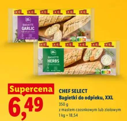 Bagietki do odpieku z masłem czosnkowym XXL Chef Select +1 wariant