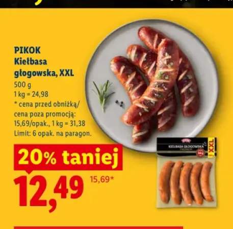 Kiełbasa głogowska XXL Pikok