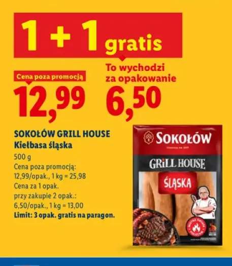 Kiełbasa śląska Sokołów Grill House