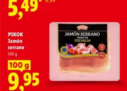 Szynka Jamón serrano Pikok