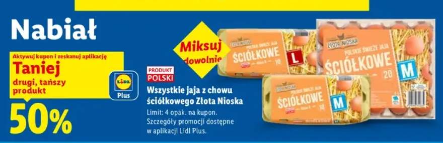 Jaja z chowu ściółkowego Złota Nioska +3 warianty