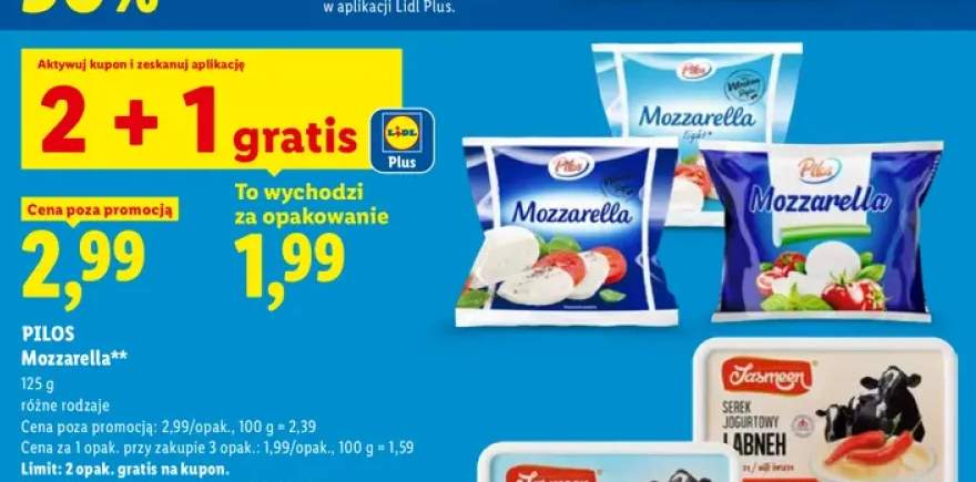 Ser Mozzarella Pilos +1 wariant