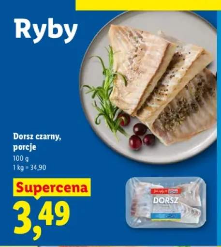 Dorsz czarny porcje Targ Rybny Lidla