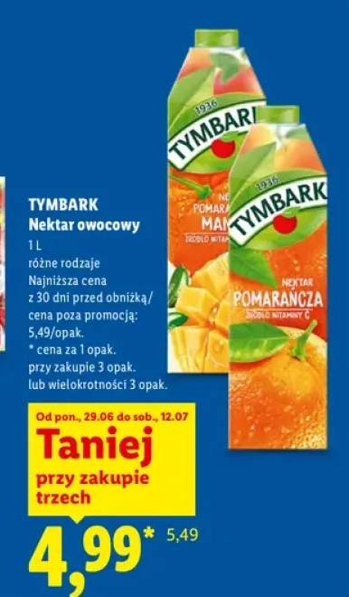 Nektar owocowy Tymbark