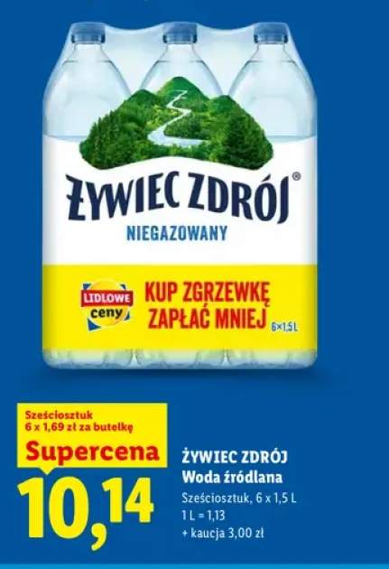 Woda źródlana Żywiec Zdrój niegazowana 6-pak