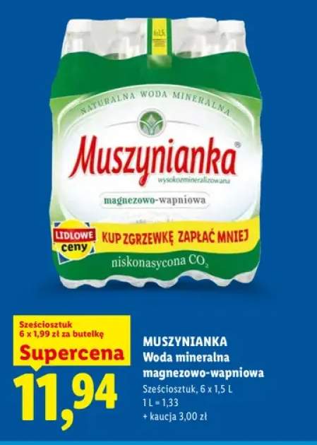 Woda mineralna Muszynianka magnezowo-wapniowa 6-pak