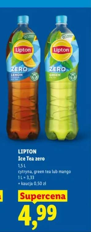 Herbata mrożona Lipton Ice Tea Zero cytryna +2 warianty