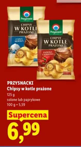 Chipsy w kotle prażone Przysnacki z solą morską +1 wariant