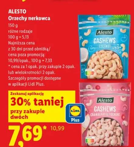 Orzechy nerkowca Alesto Coconut +1 wariant