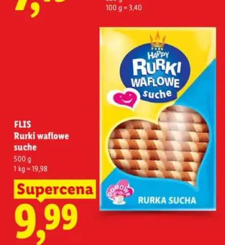 Rurki waflowe suche Flis Happy