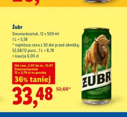 Piwo Żubr 12-pak 500 ml