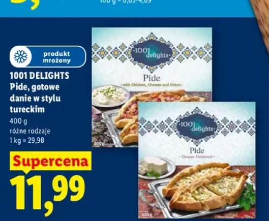 Pide z kurczakiem serem i cebulą 1001 Delights +1 wariant