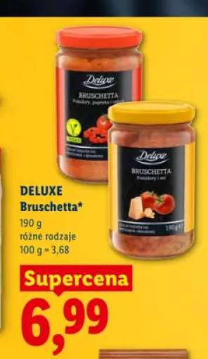 Bruschetta z pomidorami papryką i cebulą Deluxe +1 wariant