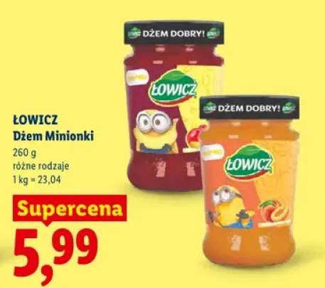 Dżem truskawkowy Minionki Łowicz +1 wariant
