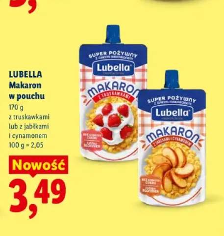 Makaron w pouchu z jabłkami i cynamonem Lubella +1 wariant