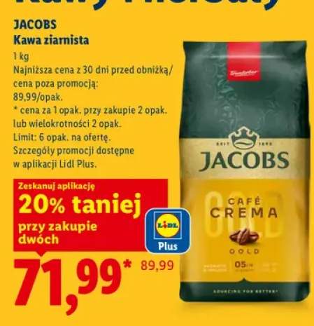 Kawa ziarnista Jacobs Café Crema Gold