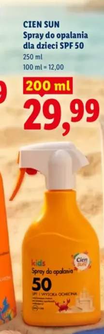 Spray do opalania dla dzieci Cien Sun SPF 50