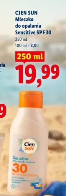 Mleczko do opalania Sensitive Cien Sun SPF 30