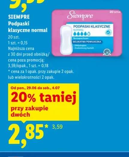 Podpaski klasyczne normal Siempre