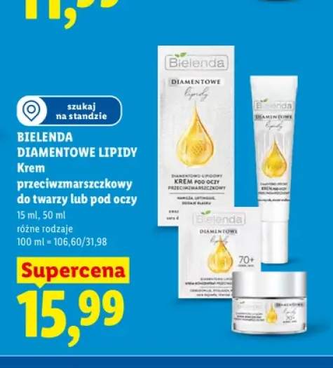Krem przeciwzmarszczkowy do twarzy Bielenda Diamentowe Lipidy +1 wariant