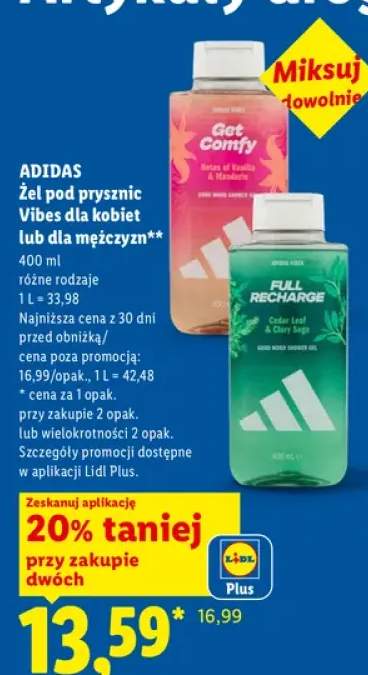 Żel pod prysznic Adidas Get Comfy +1 wariant