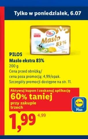 Masło ekstra 83% Pilos