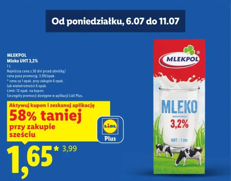 Mleko UHT 3,2% Mlekpol