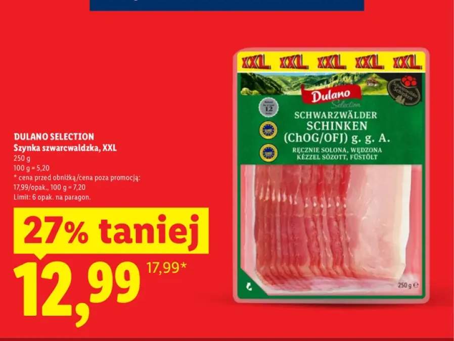 Szynka szwarcwaldzka Dulano Selection XXL