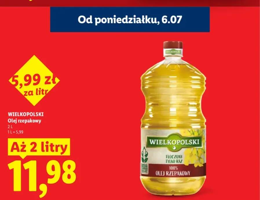 Olej rzepakowy Wielkopolski