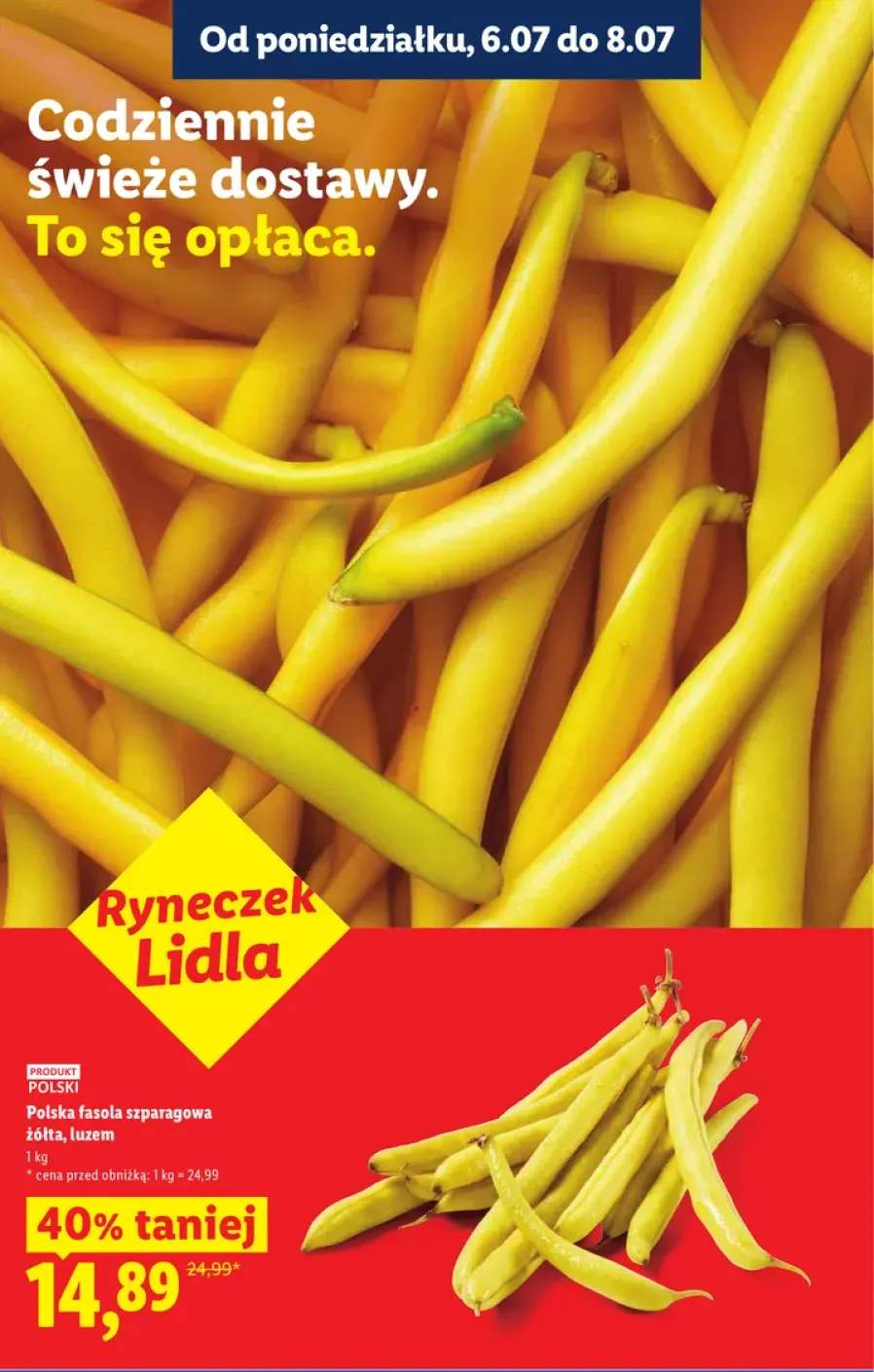 Fasola szparagowa żółta luzem Ryneczek Lidla