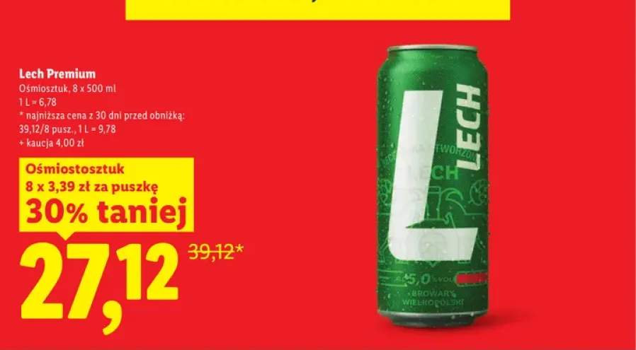 Piwo Lech Premium 8-pak 500 ml