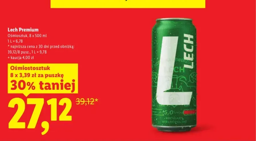Piwo Lech Premium 8-pak 500 ml