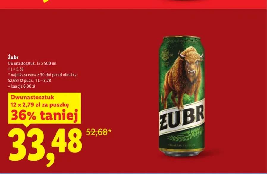 Piwo Żubr 12-pak 500 ml