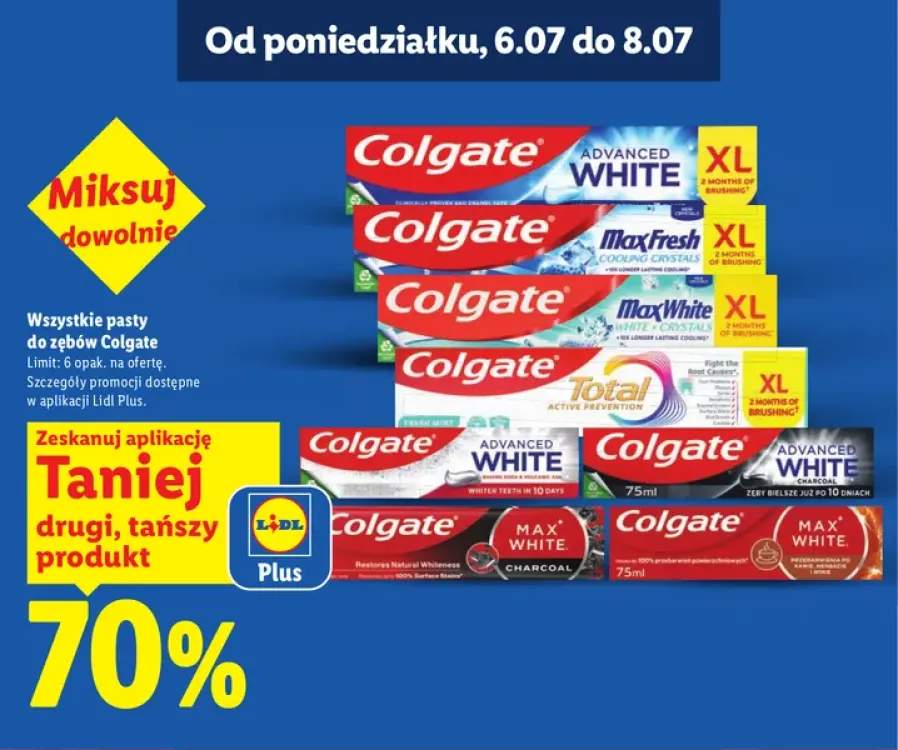 Pasty do zębów Colgate +7 wariantów