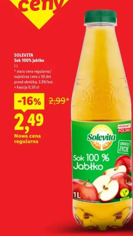 Sok 100% jabłko Solevita