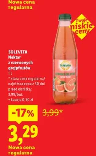 Nektar z czerwonych grejpfrutów Solevita