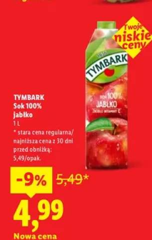 Sok 100% jabłko Tymbark