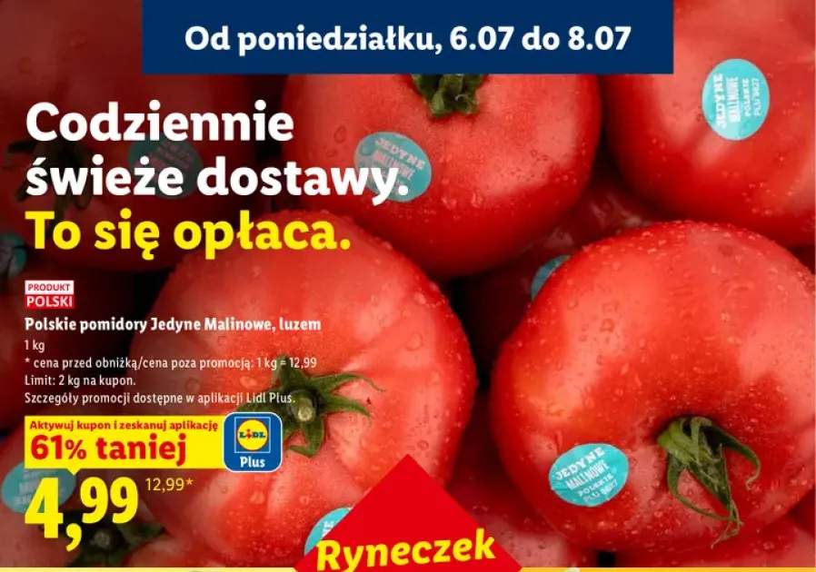 Pomidory Jedyne Malinowe polskie