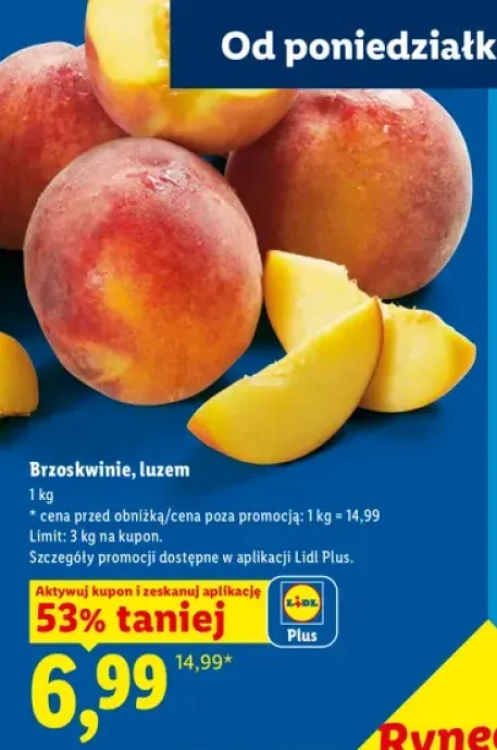 Brzoskwinie luzem Ryneczek Lidla