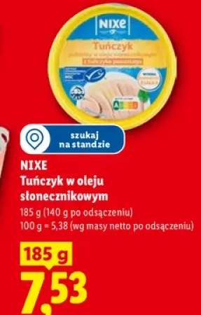 Tuńczyk w oleju słonecznikowym Nixe