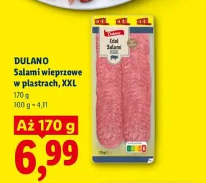 Salami wieprzowe w plastrach Dulano XXL