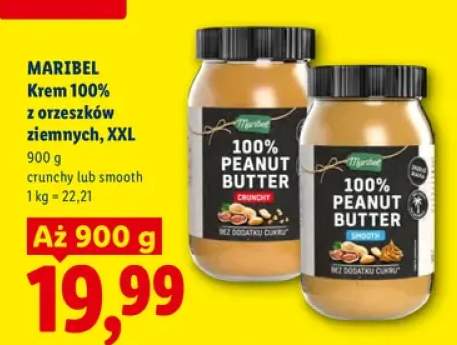 Krem 100% z orzeszków ziemnych crunchy Maribel XXL +1 wariant