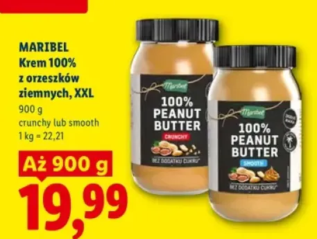 Krem 100% z orzeszków ziemnych crunchy Maribel XXL +1 wariant