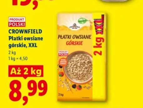 Płatki owsiane górskie Crownfield XXL