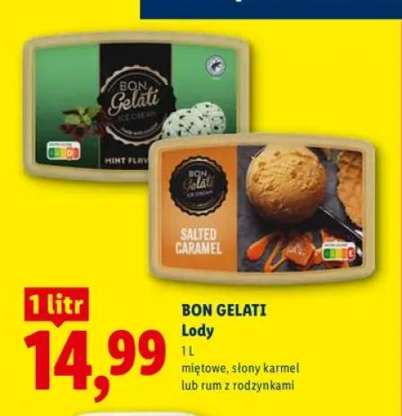 Lody miętowe Bon Gelati +2 warianty