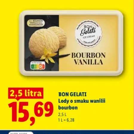 Lody o smaku wanilii bourbon Bon Gelati