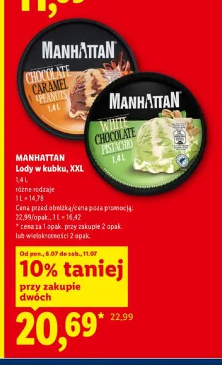 Lody w kubku XXL Chocolate Caramel & Peanuts Manhattan +1 wariant