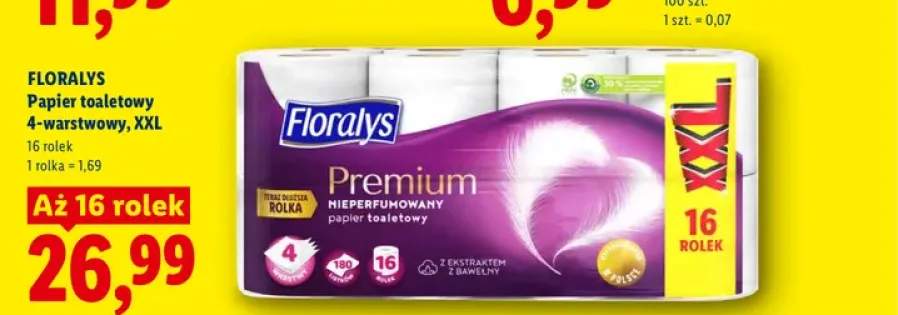 Papier toaletowy 4-warstwowy Floralys XXL