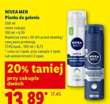 Pianka do golenia Nivea Men Sensitive +1 wariant